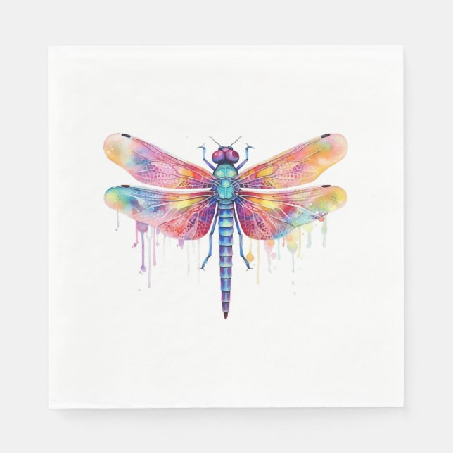 Vacker Dragonfly Kiss Heaven Insekt Älskare Pappersservett (Framsidan)