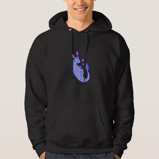 Vacker Drak Mystisk   Hoodie (Framsida)