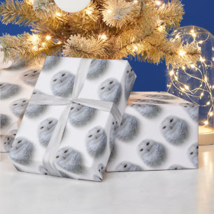 Vacker Dreamy Serene Snowy Uggla Presentpapper