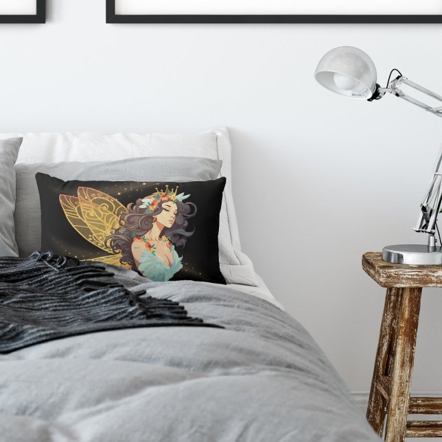 Vacker drottning Fairy Lumbar Pillow Lumbarkudde (Skapare uppladdad)