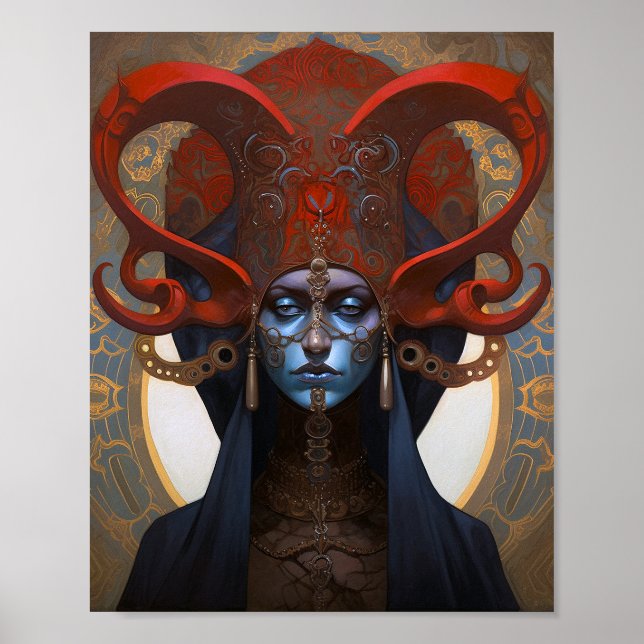 Vacker drottning Fantasy Art Poster (Framsidan)
