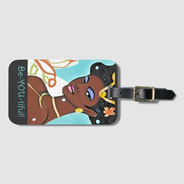 Vacker du Bagage Tag (Akvatisk Bokstav) Bagagebricka (Framsida horisontal)