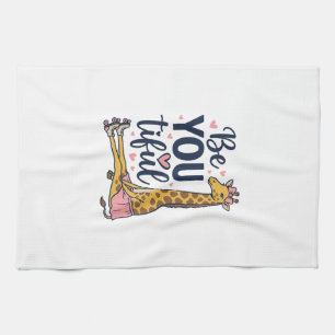 Vacker Du Giraff Rullskridsko Vintage T-Shirt De Kökshandduk