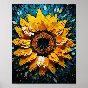 Vacker Dune Sunflower Poster
