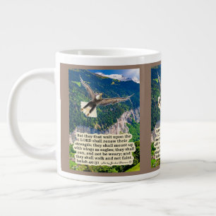Vacker Eagle Scripture Isaiah 40:31 Jumbo Mugg