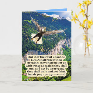 Vacker Eagle Scripture Isaiah 40:31 Kort