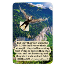 Vacker Eagle Scripture Magnet Isaiah 40:31