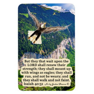 Vacker Eagle Scripture Magnet Isaiah 40:31