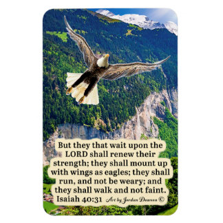 Vacker Eagle Scripture Magnet Isaiah 40:31