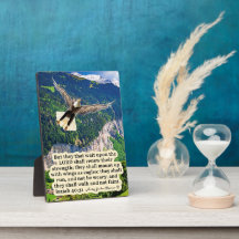 Vacker Eagle Scripture Plaque Isaiah 40:31