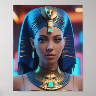 Vacker egyptisk drottning poster