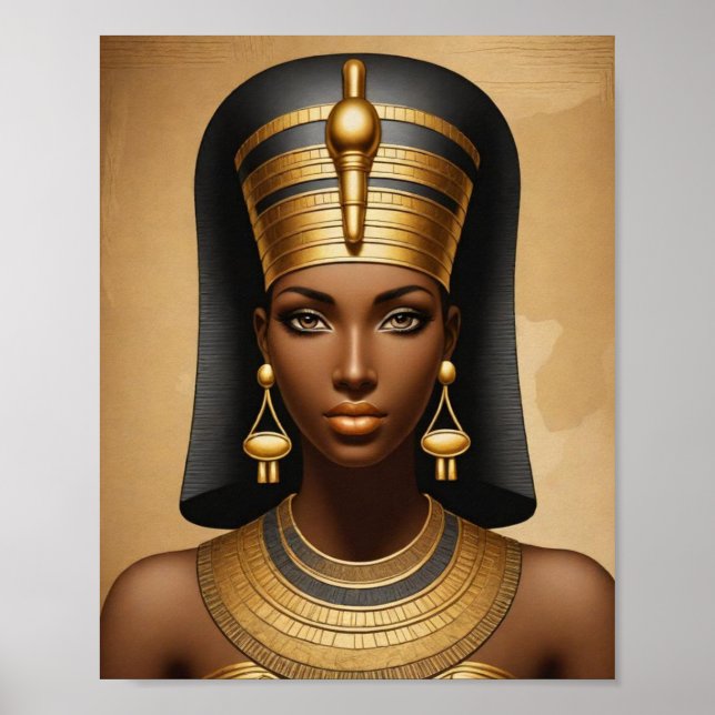 Vacker egyptisk drottning poster (Framsidan)