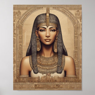 Vacker egyptisk drottning poster