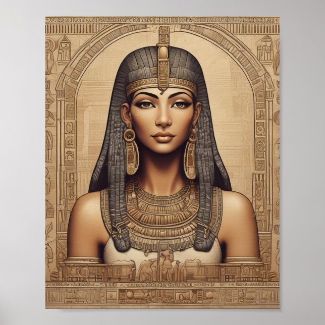 Vacker egyptisk drottning poster (Framsidan)