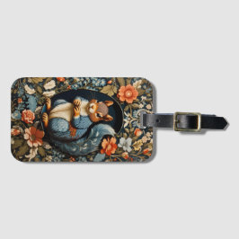 Vacker Ekorre William Morris-inspirerad Bagagebricka
