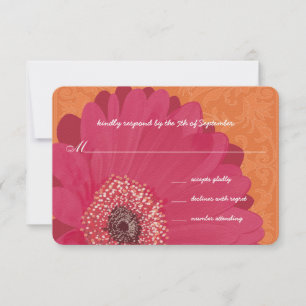 Vacker Elegant Gerber Daisy Bröllopsinbjudan Inbjudningar