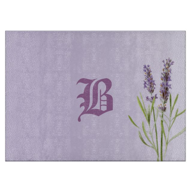 Vacker elegant Lavendelmonogram (Framsidan)