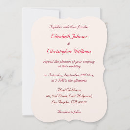 Vacker Elegant Lyx Skräddarsydd Bröllopsinbjudan Inbjudningar