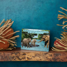 Vacker Elephant Scripture Plaque Luke 6:31