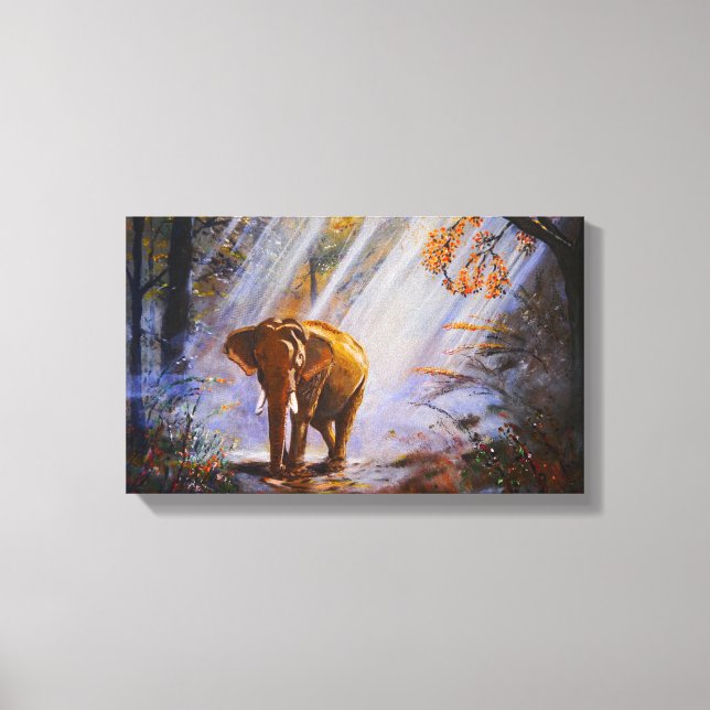 Vacker Elephant | Zazzle_Growshop Canvastryck (Framsida)