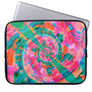 vacker, emotionellt färgliknande illustrationsabst laptop fodral