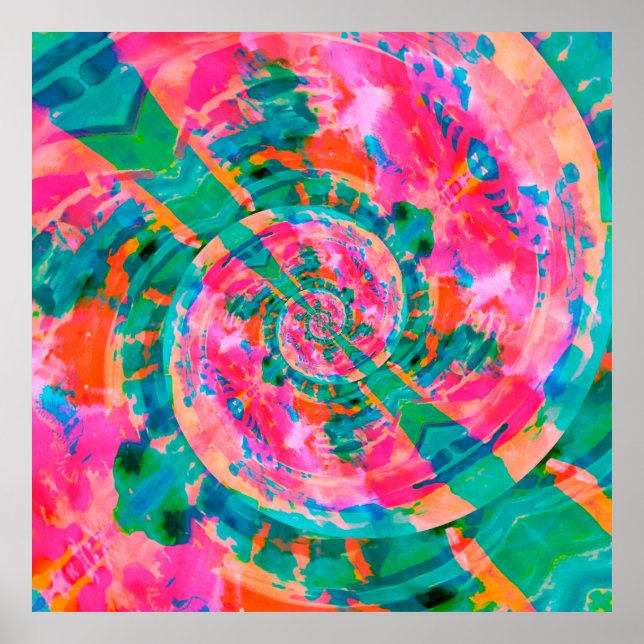vacker, emotionellt färgliknande illustrationsabst poster (Framsidan)
