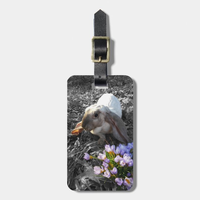 Vacker engelsk loppa med blommor bagagebricka (Vertikal Framsida)