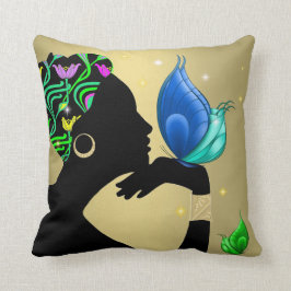 Vacker Ethnic Woman Pillow Kudde