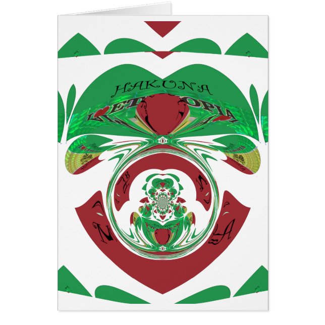 Vacker Etiopien Loely Hakuna Matata I kärlek Hea Hälsningskort (Framsidan)