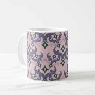 Vacker etniskt Damaskus-mönster pointillism Kaffemugg