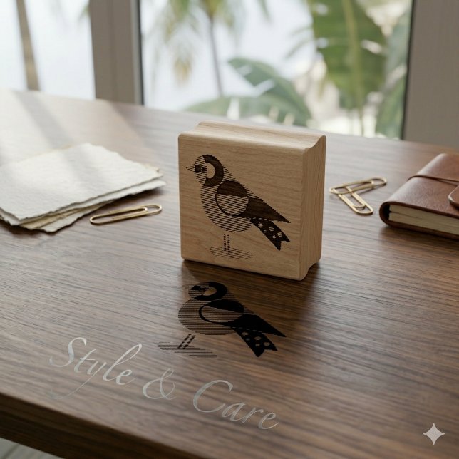 Vacker Fågel Gummistempel för Anpassade Skapelser Stämpel (Beautiful Bird Rubber Stamp for Custom Creations)