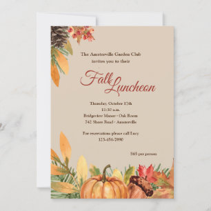 Vacker Fall Luncheon-inbjudan Inbjudningar