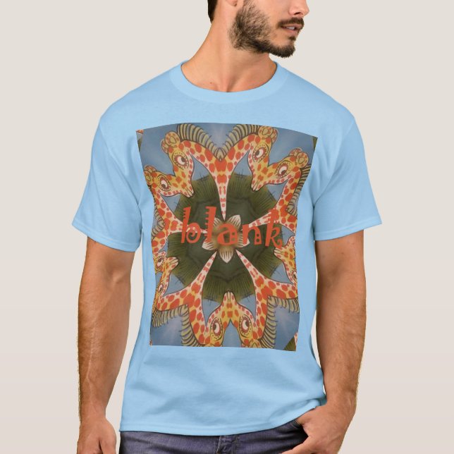 Vacker fantastisk African colorful Giraffe blank Tee (Framsida)