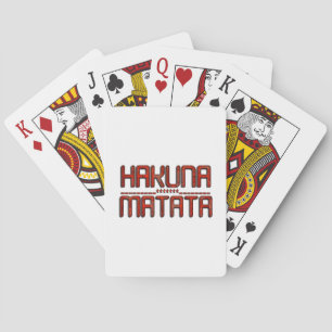 Vacker Fantastisk Embossed Red Hakuna Matata Text Casinokort