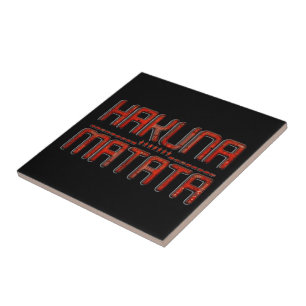 Vacker Fantastisk Embossed Red Hakuna Matata Text Kakelplatta