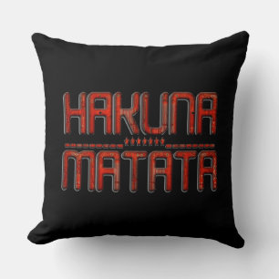 Vacker Fantastisk Embossed Red Hakuna Matata Text Kudde