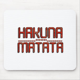 Vacker Fantastisk Embossed Red Hakuna Matata Text Musmatta