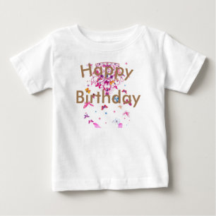 Vacker fantastisk feminin design Glad födelsedag Tee Shirt