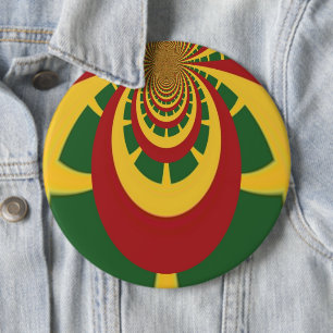 Vacker fantastisk Rasta-färg konsttryck Knapp