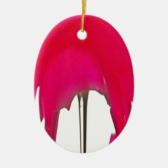 Vacker fantastisk Röd ros under det vita himlar Julgransprydnad Keramik (Framsidan)