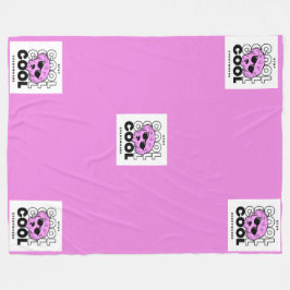 Vacker Fantastisk Rosa Hund Fleece Blanket