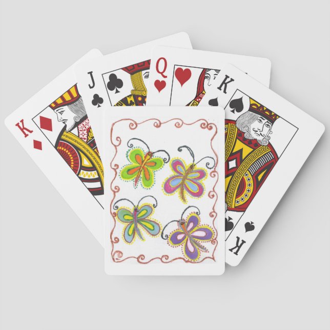 Vacker fantastisk söt fjärilskonst: Perfekt presen Casinokort (Baksidan)