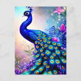 Vacker Fantasy Peacock Vykort