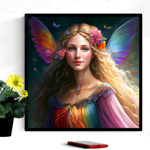 Vacker Fantasy Rainbow Fairy Poster