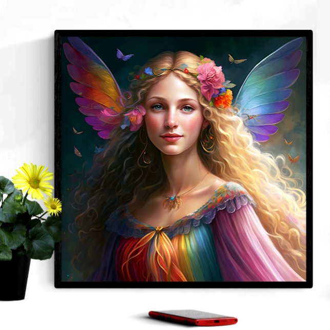 Vacker Fantasy Rainbow Fairy Poster (Skapare uppladdad)