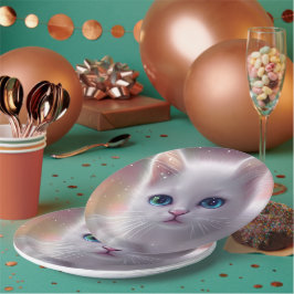 Vacker Fantasy White Fluffy Cat