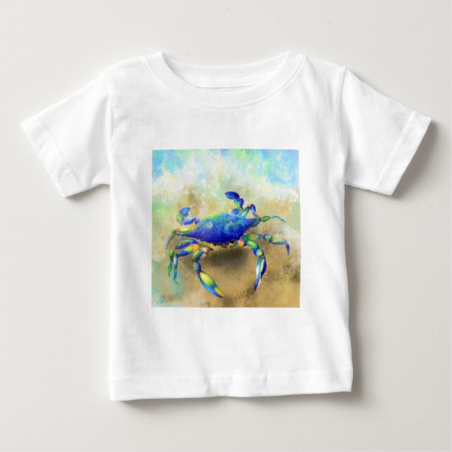 Vacker Färg Crab Baby T-Shirt - Havet (Framsida)