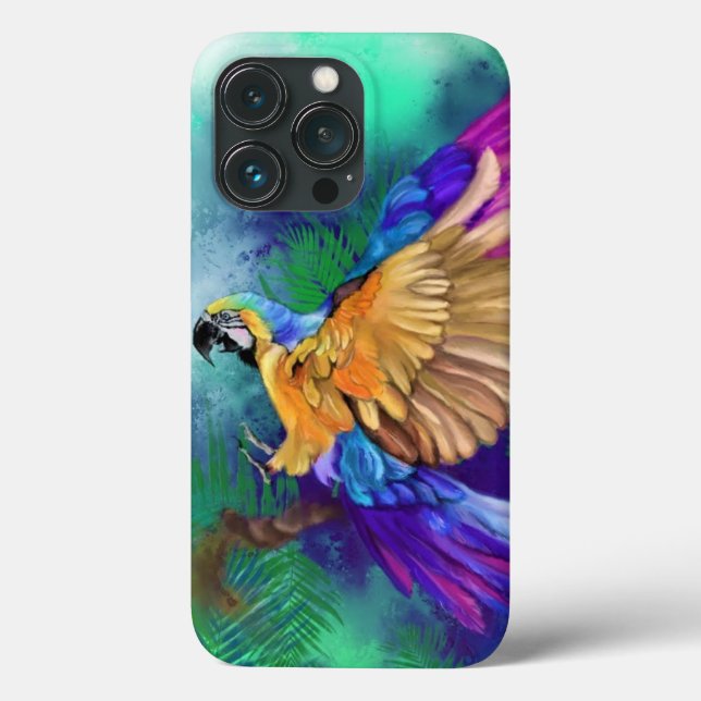 Vacker Färg Parrot iphone case (Baksida)