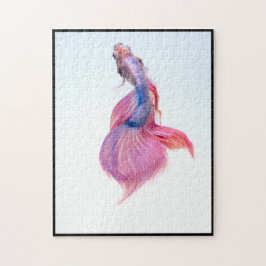 Vacker färglös Fantasy Koi Fish Pussel