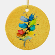 Vacker färgrik blomstermässig lös akvarellblomma